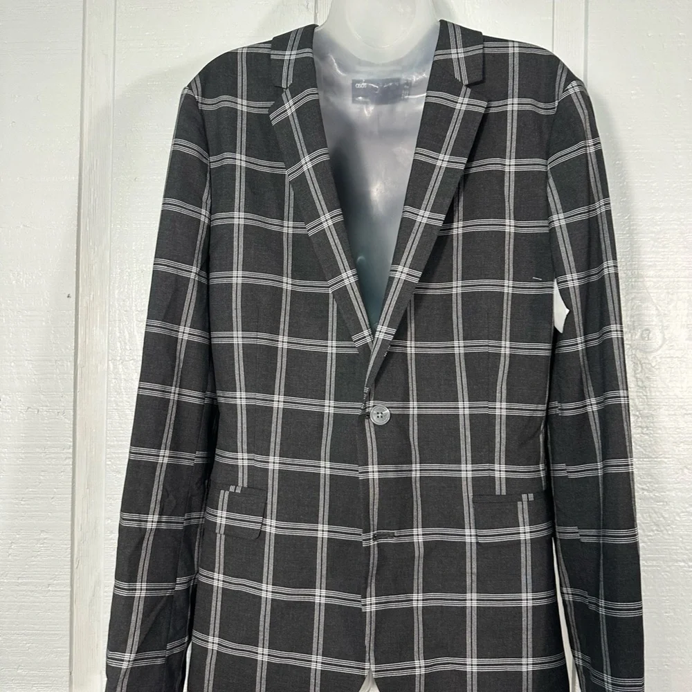 ASOS Men’s Black and White Window Pane Blazer Size 42R NWOT